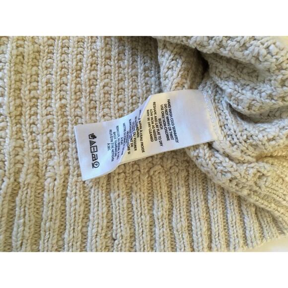 Anthropologie Textured Eyelet Twofer Sweater Vest Top Embroidered Beige Sz M - Picture 13 of 16